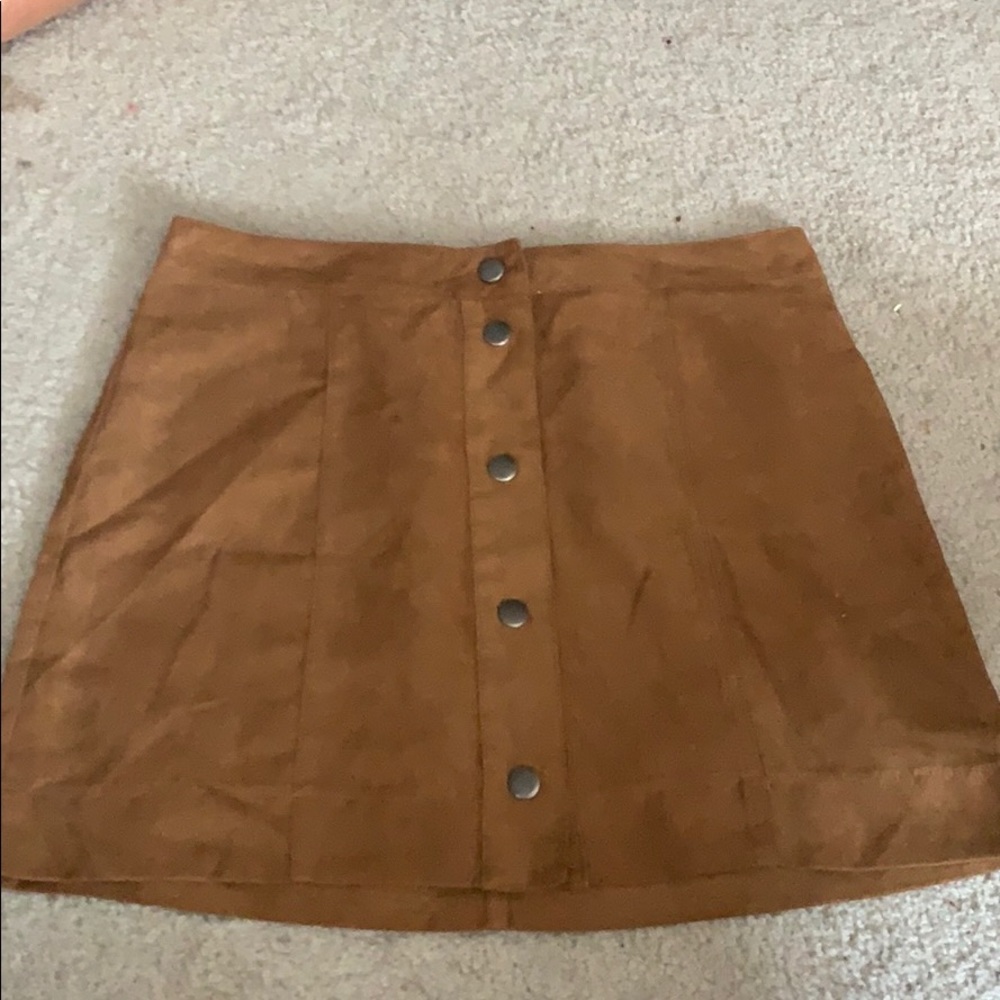 Brown Button Up Skirt